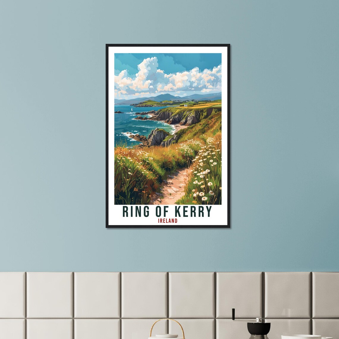 Ring of Kerry Travel Poster, Ireland Road Trip - Image 3