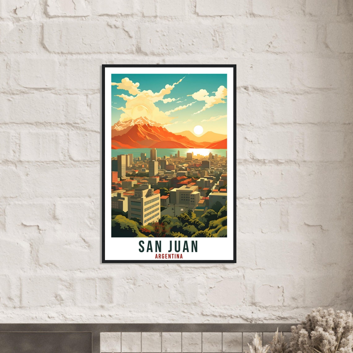 San Juan Travel Print Wall Art San Juan Argentina City Landscape Artwork San Juan Art Gift San Juan Travel Poster Argentinian Art Lover Gift - Image 4