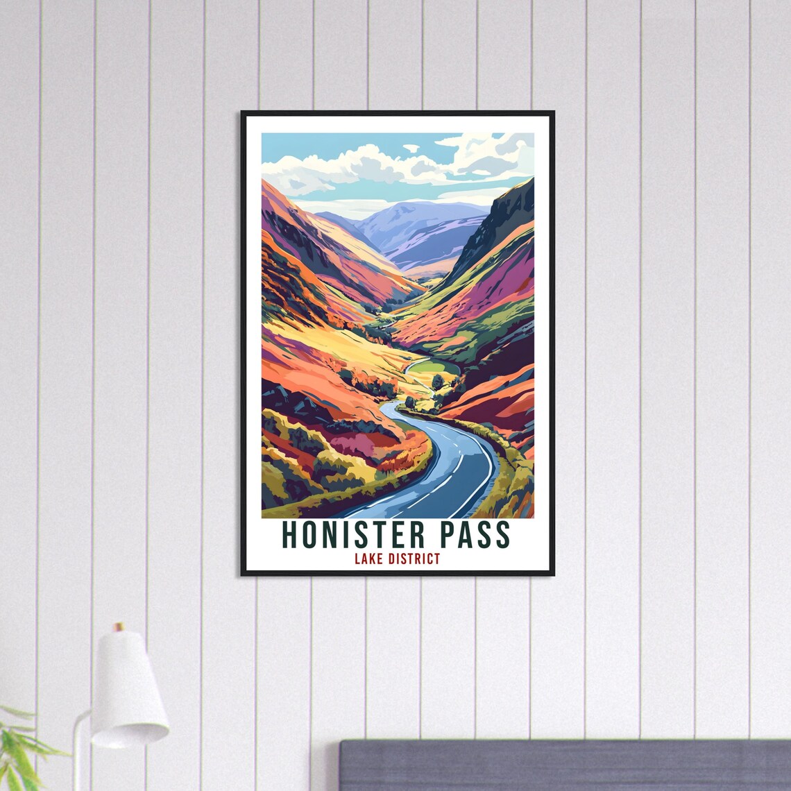 Honister Pass Lake District Mountain Road Vintage Travel Poster - Image 3