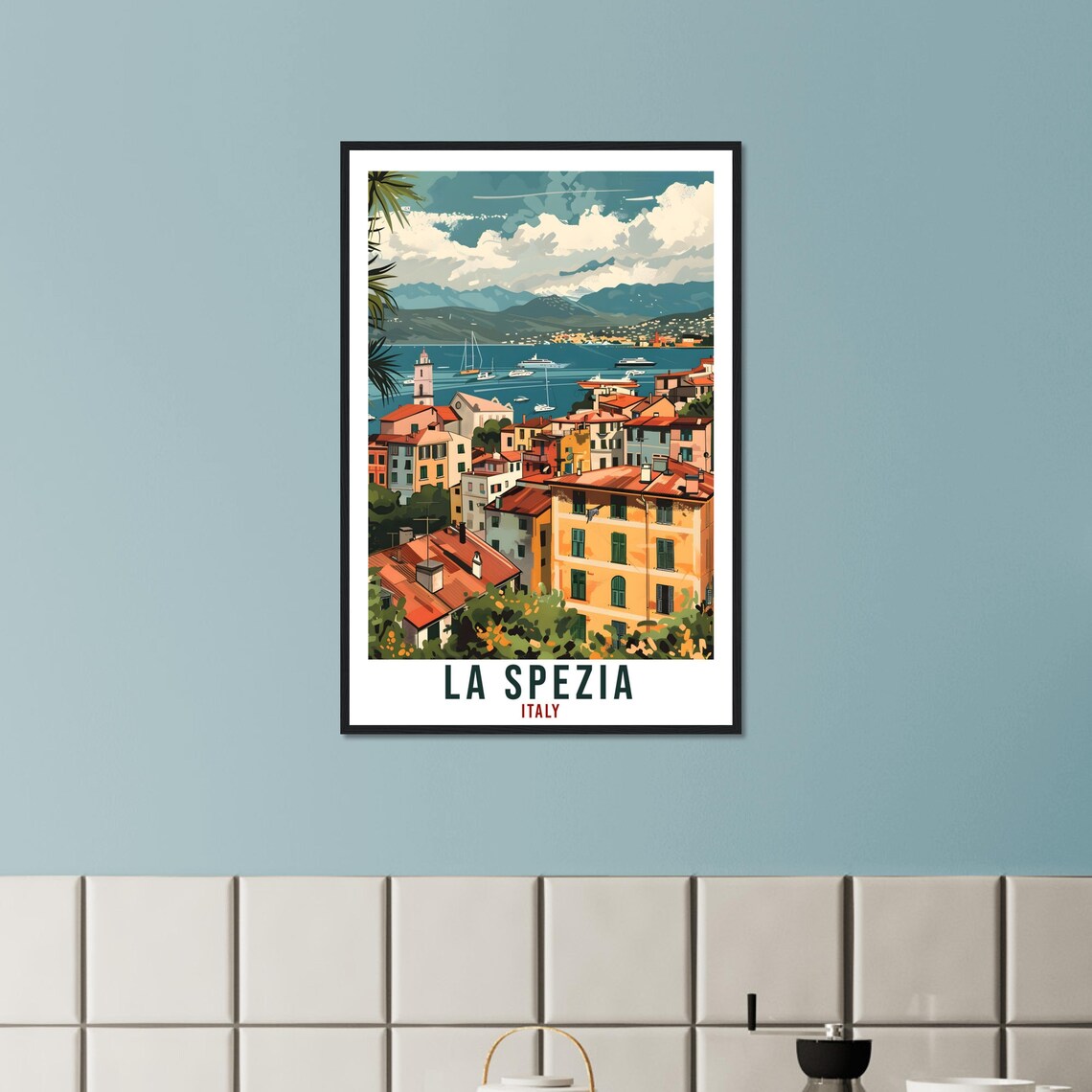 La Spezia Travel Print Italy Wall Art Wall Hanging Home Living Dcor La Spezia Gift Art Lovers Gift Italy Artwork Gift Italian Travel Poster - Image 3