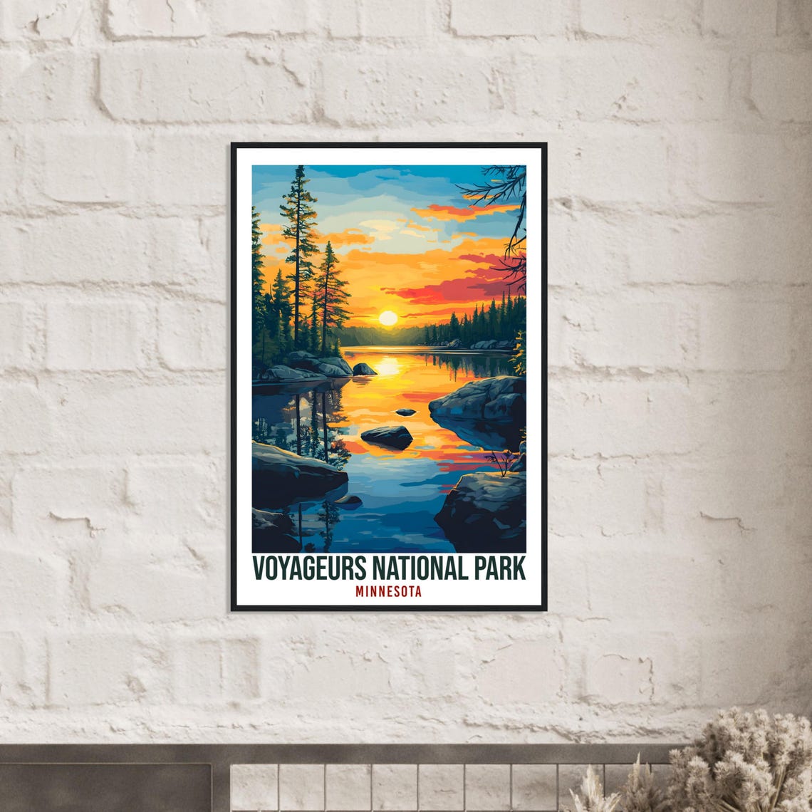 Voyageurs National Park Minnesota Usa Travel Print Wall Art Wall Hanging Home Dcor Voyageurs Gift Travel Art Usa Artwork Travel Poster - Image 2