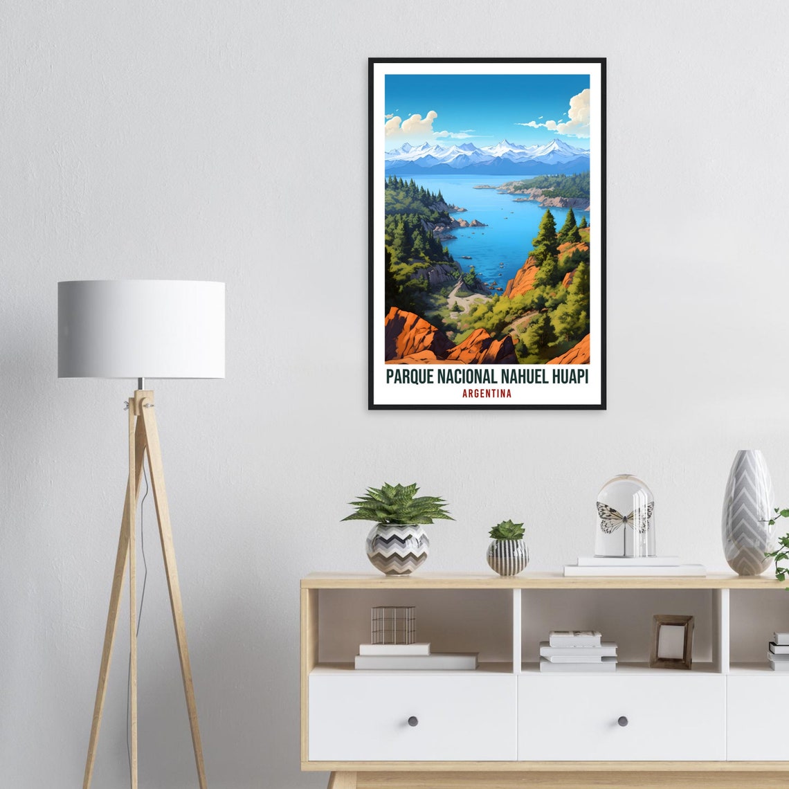 Nahuel Huapi National Park Argentina Lake Mountains Travel Poster - Image 3
