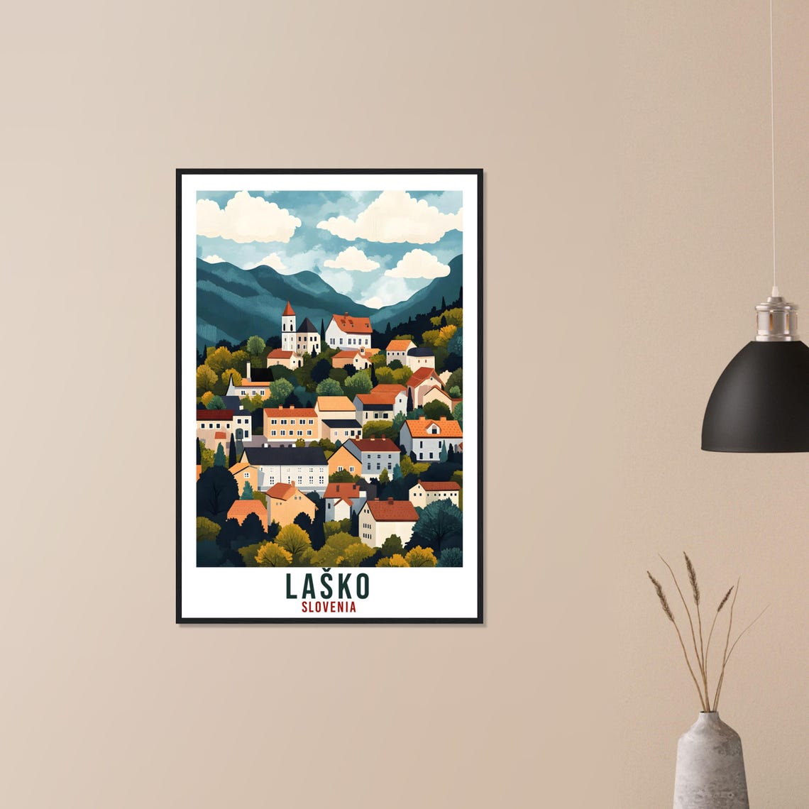 Lako Travel Print Slovenia Home Decor Lako Wall Art Gift Wall Hanging Art Lover Lako Slovenia Artwork Travel Poster Slovenia Travel Art - Image 3