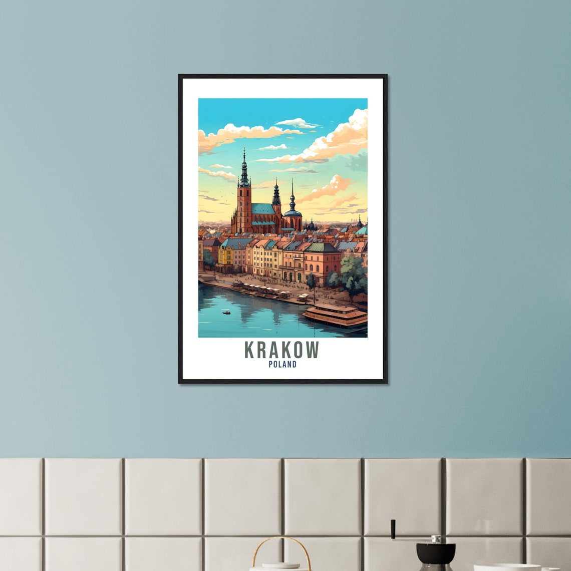 Krakow Travel Print Wall Art Krakow Wall Hanging Poland Gift Krakow Holiday Print Art Print Krakow Travel Gift Travel Poster Krakow City Art - Image 3