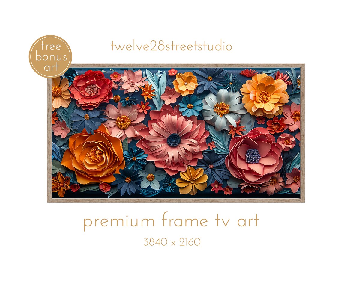 Spring Flowers Art Print, Bright Floral Poster