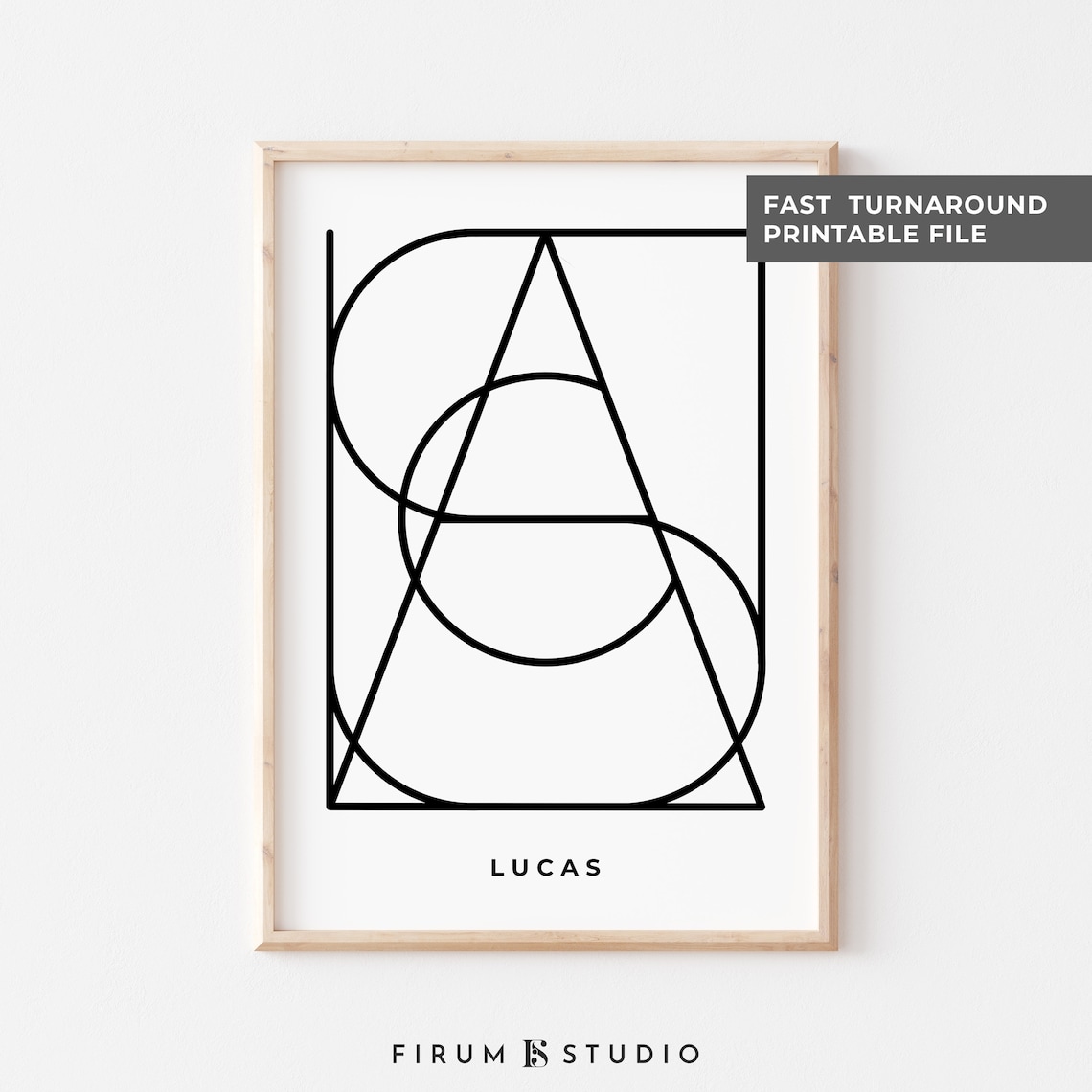 Custom Name Design Letter Monogram Poster