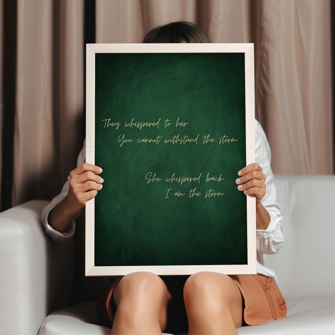 I Am The Storm Quote Poster, Trendy Office Decor - Image 2