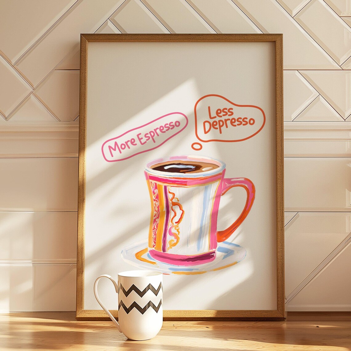 Coffee Bar Art Print, Kitchen Wall Decor