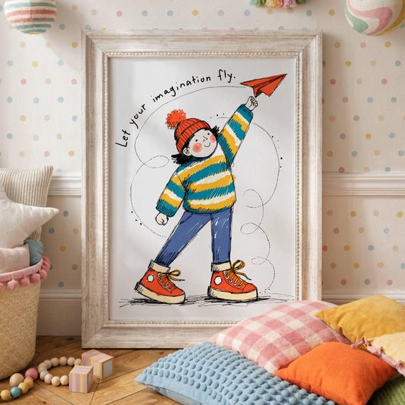 Nursery Printable Unisex Playroom Art Affirmations Kids Gift For Mom Baby Shower Hand Drawn Style Digital Download