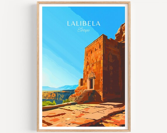 Lalibela Travel Poster Ethiopia Wall Art The Perfect Gift And A Lasting Travel Memory Art Print