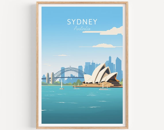 Sydney Travel Poster, Australia Travel Poster Art Print
