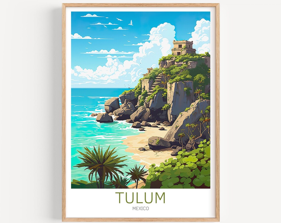 Tulum Travel Poster, Mexico Travel Poster Art Print