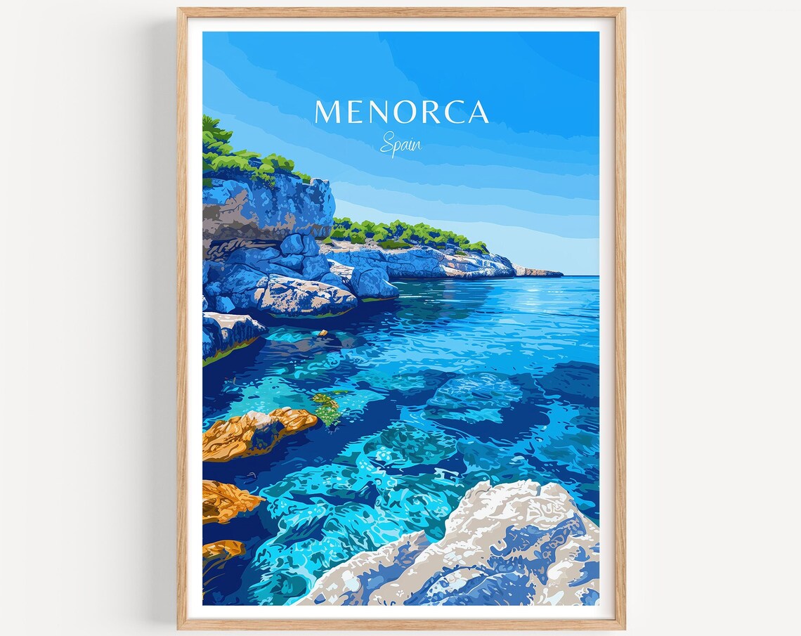 Menorca Spain Gift Travel Memory Travel Poster