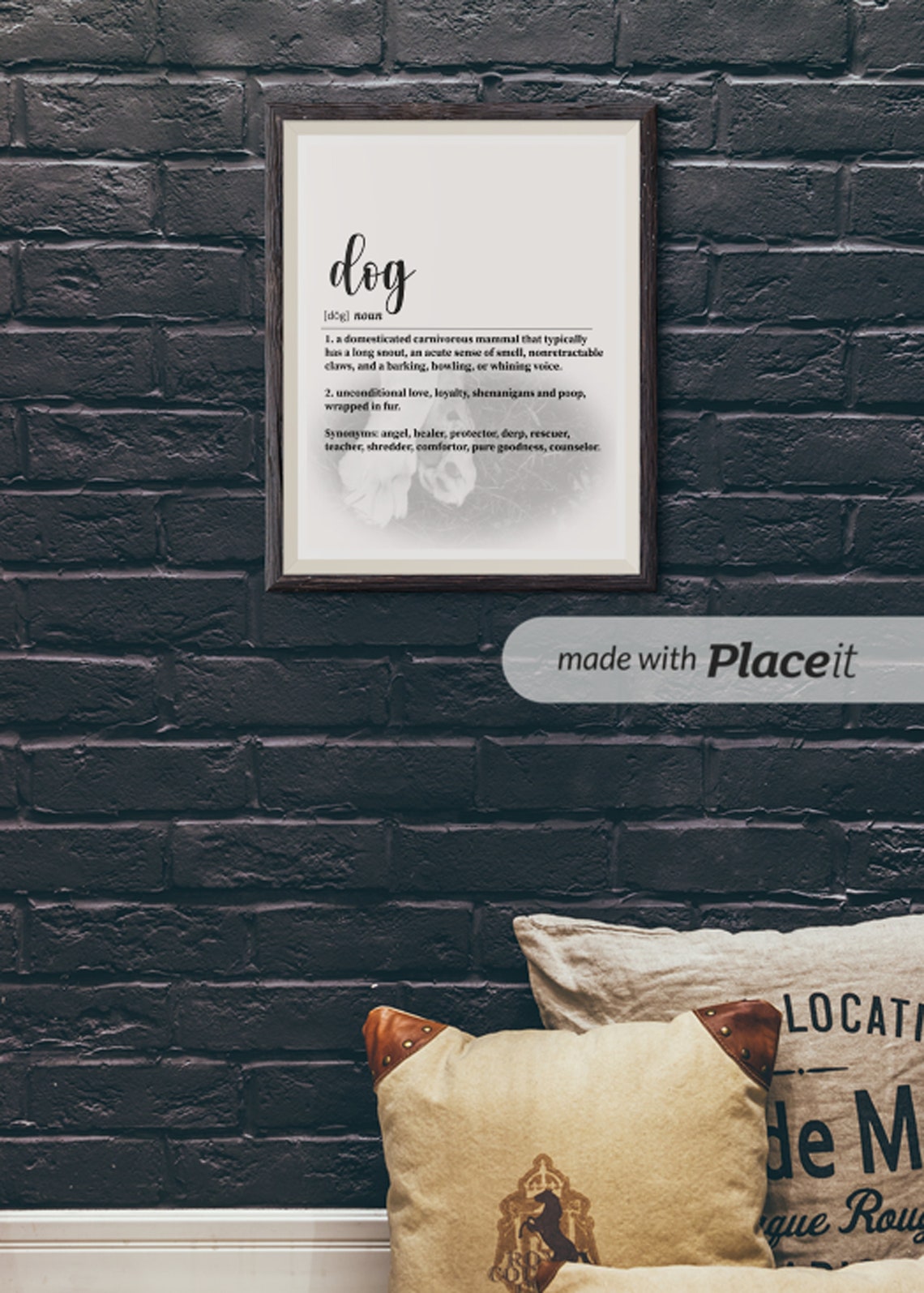 Definition Of Dog Print Dog Lover Gift Dog Wall Art Dog Quote Print Dog Poster Dog Mom Gift Dog Meaning Art Dog Decor Dog Wall Print - Image 2