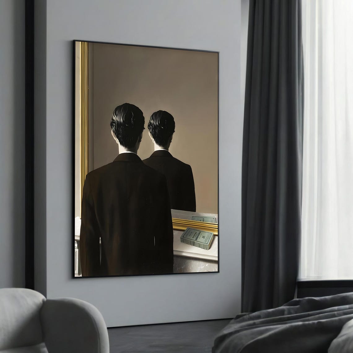 Rene Magritte Not To Be Reproduced Surreal Classic Art Poster