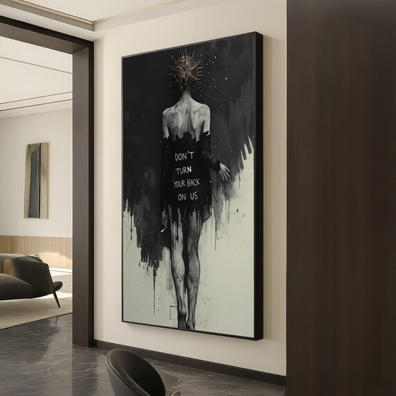 Dont Turn Your Back On Us Dark Surreal Gothic Woman Art Poster