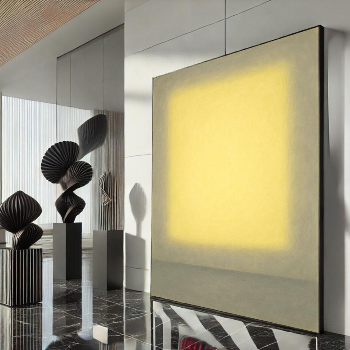 Rothko Style Yellow Glow Color Field Abstract Modern Art Poster