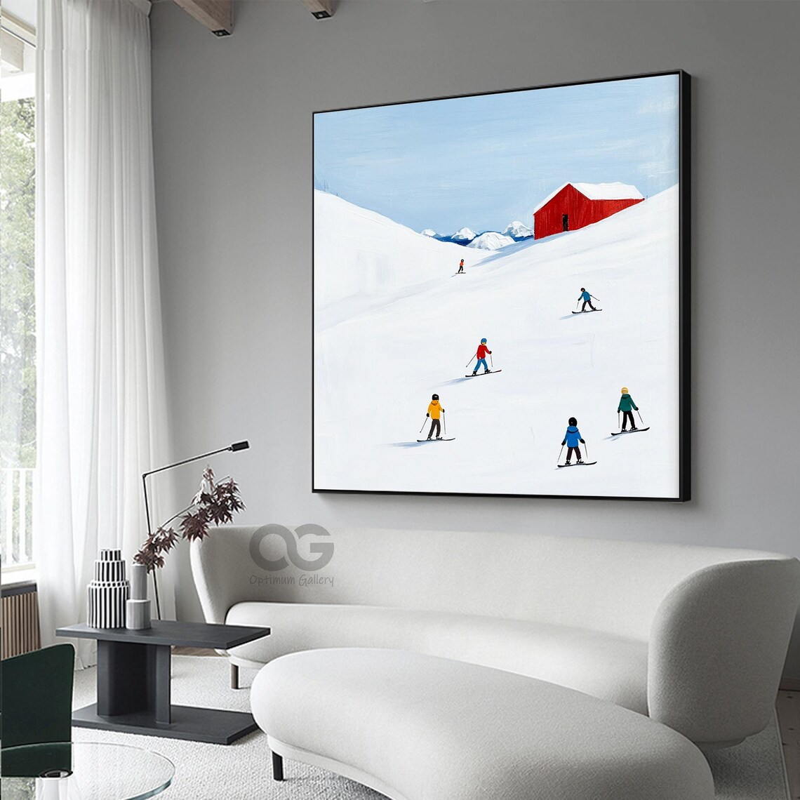 Ski Sport Winter Mountain Art Print, Personalized Gift - Image 5