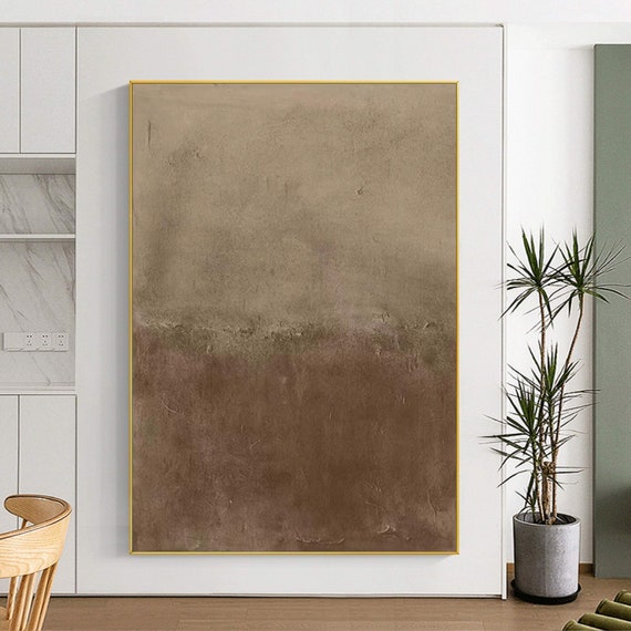 Large Brown Abstract Painting Brown Texture Wall Art Wabi Sabi Wall Art Brown Abstract Wall Art Neutral Texture Painting Home Decor