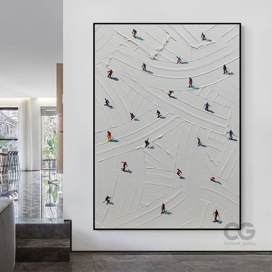 Skiing On Snow Art Print, Personalized Mountain Gift - Image 5