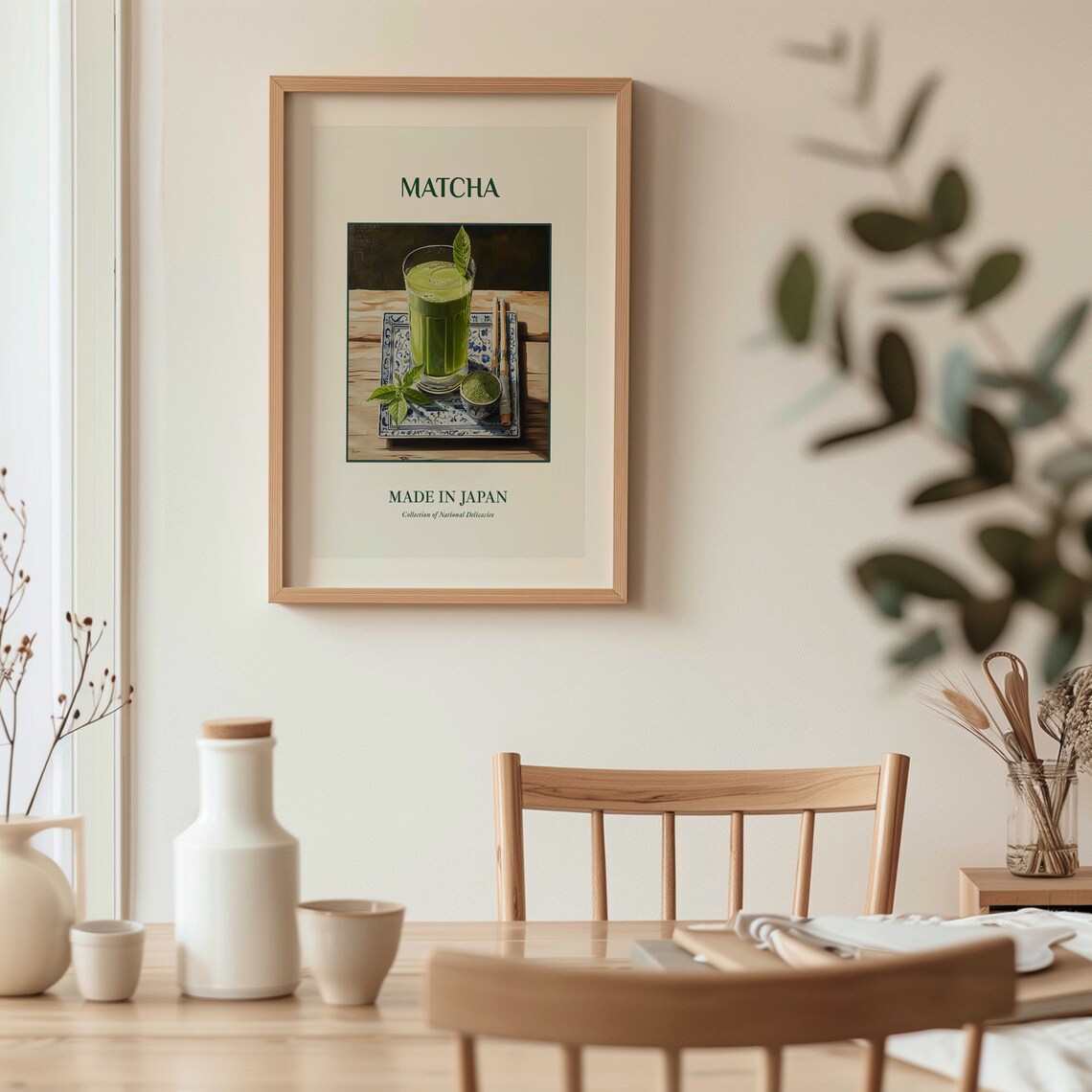 Matcha Japanese Green Tea National Delicacy Drink Art Poster - Image 3