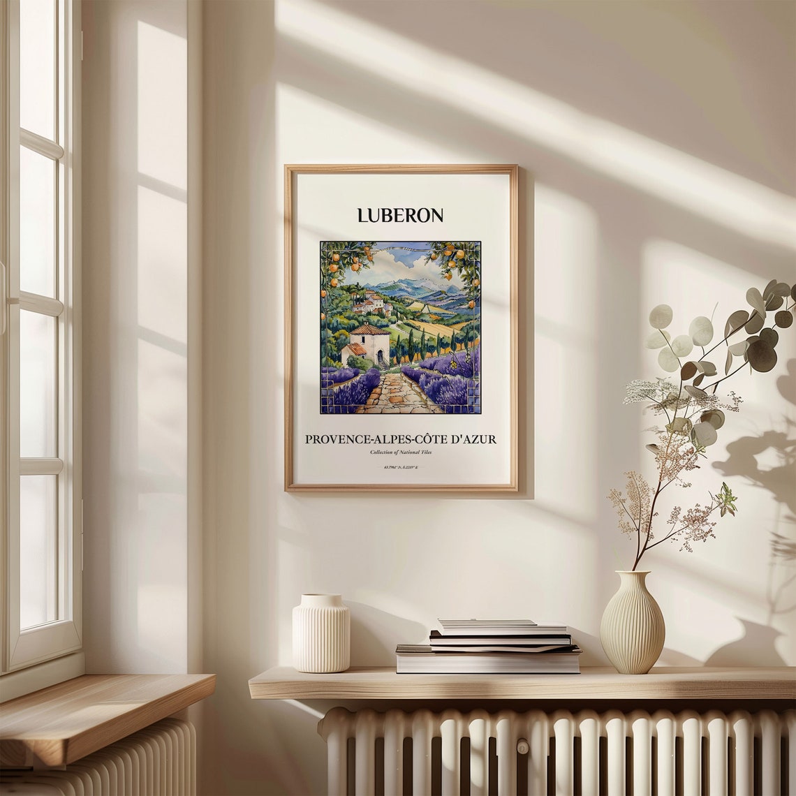 Luberon Provence Lavender Fields Tile Landscape Scene Wall Art - Image 3