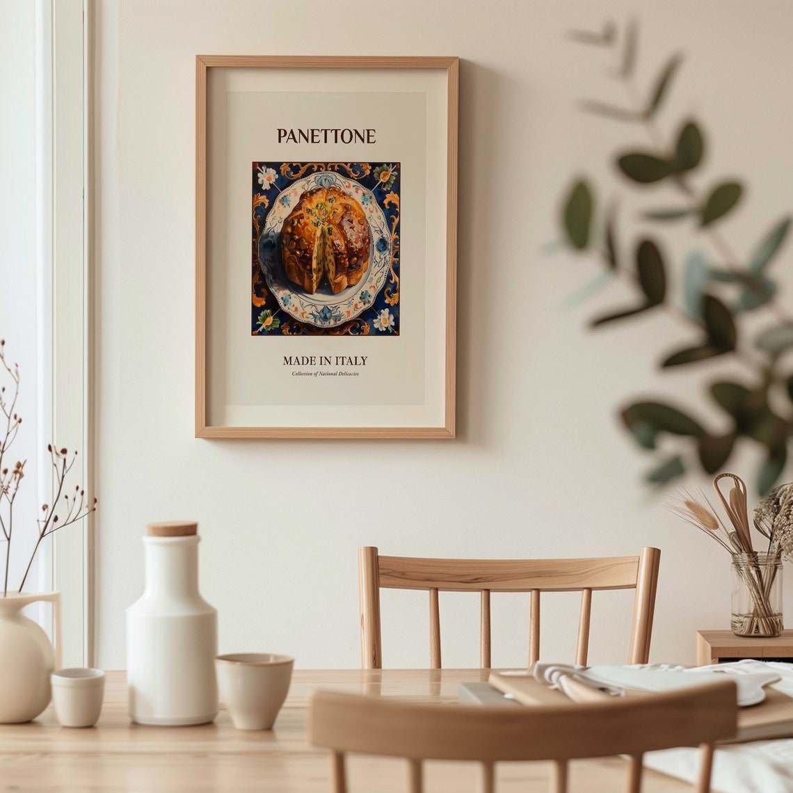Panettone Italian Holiday Fruit Cake Maiolica Tile Kitchen Poster - Image 3