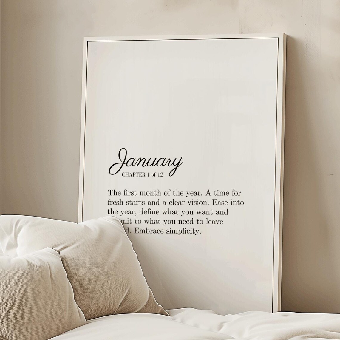 January Birth Month Mantra - Motivational Quote Art
