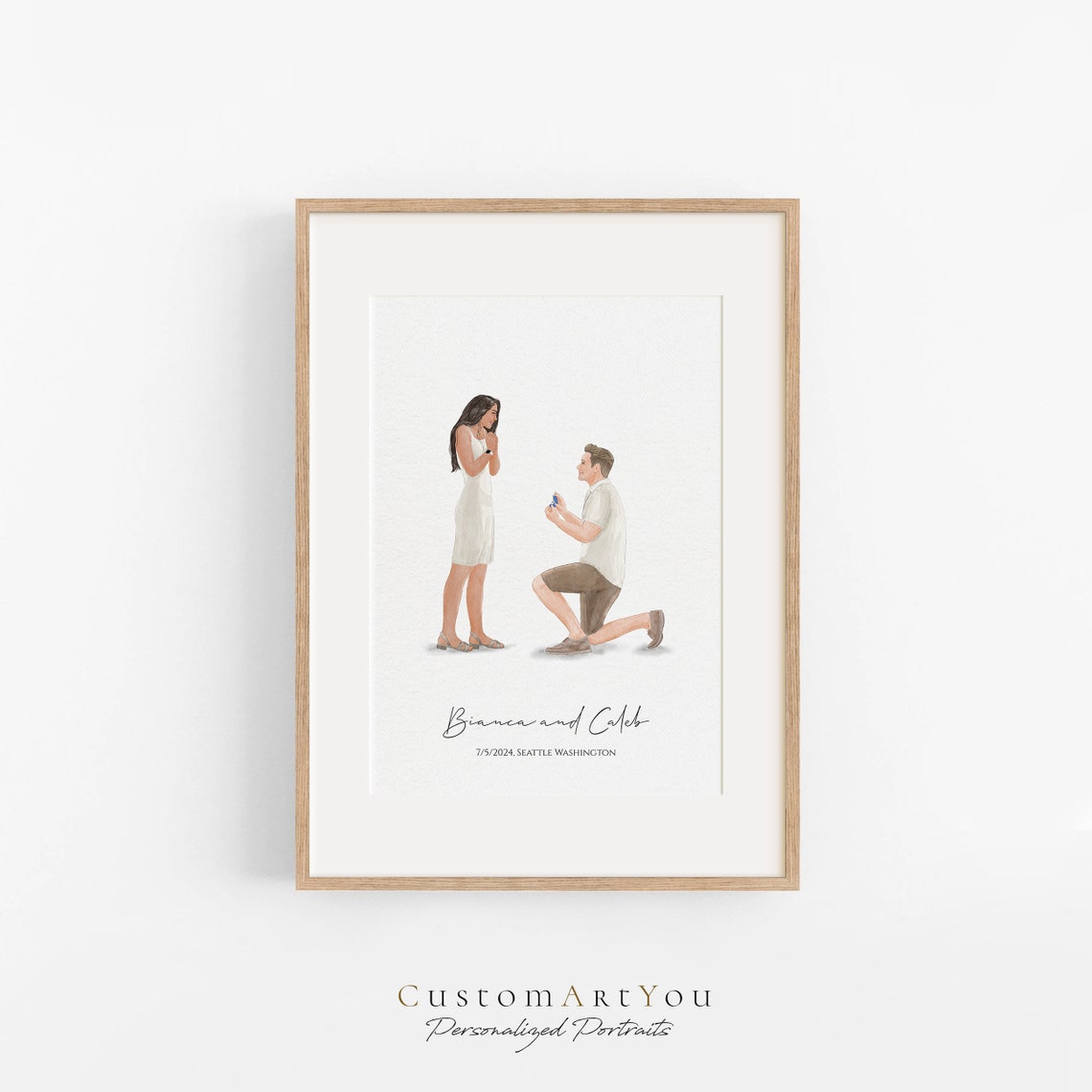 Custom Family Portrait From Photo Mothers Day Gifts Gift From Daughter Personalized Watercolor Painting Mom Grandma Birthday Gift - Image 2