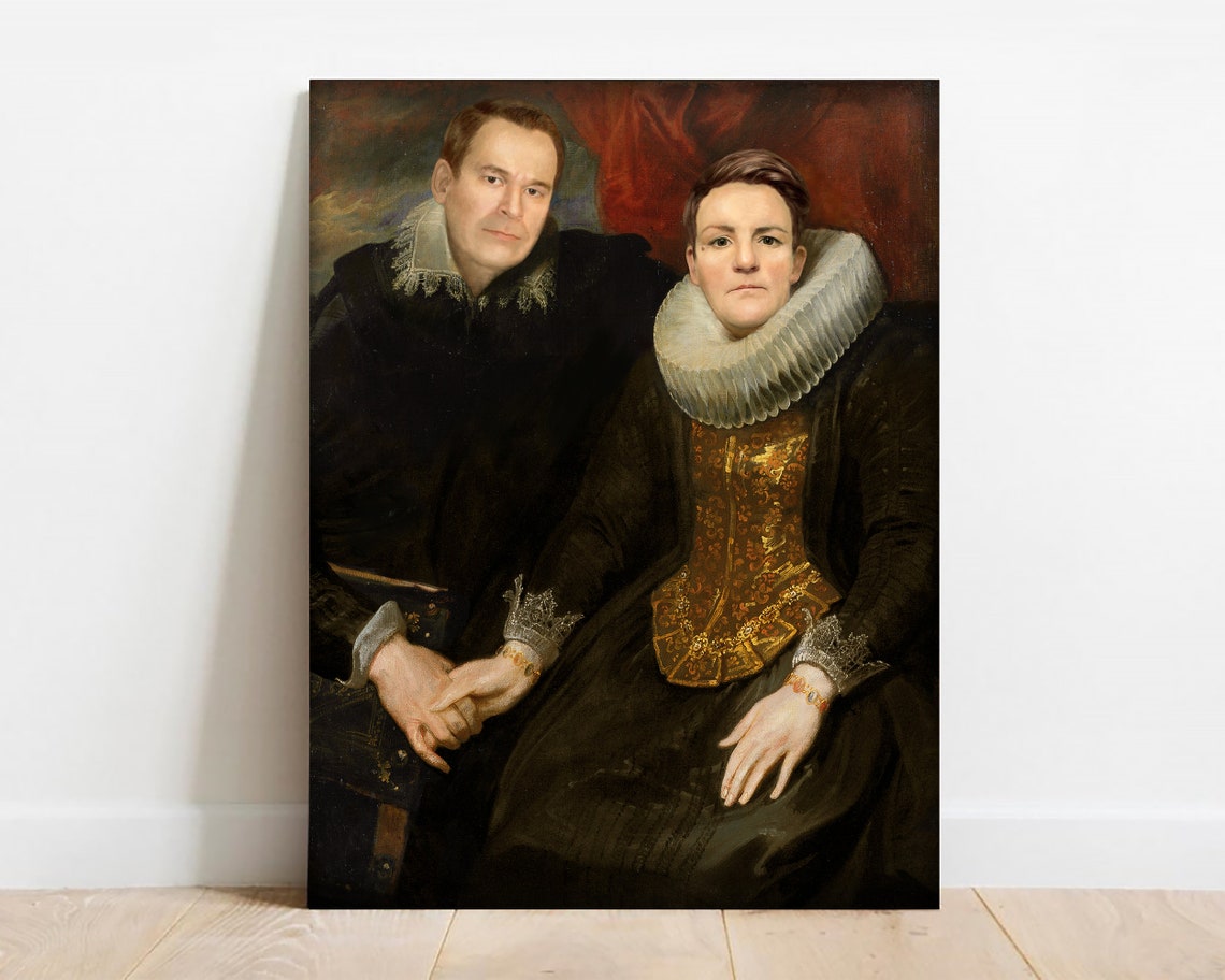 Custom Renaissance Mother and Child Portrait From Photo Royal Art Poster - Image 4