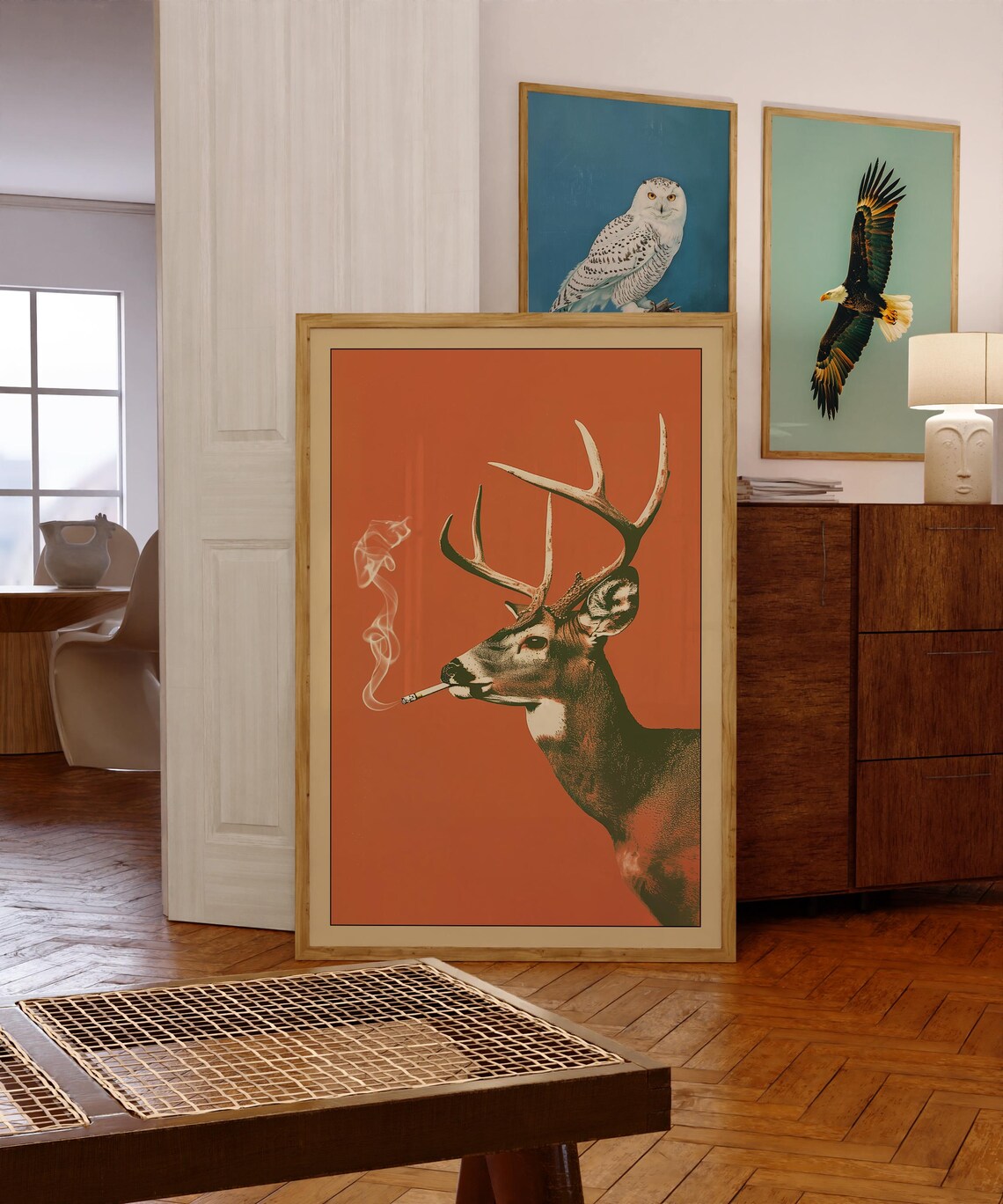Buck Smoking A Cigarette Vintage Poster Art - Image 3