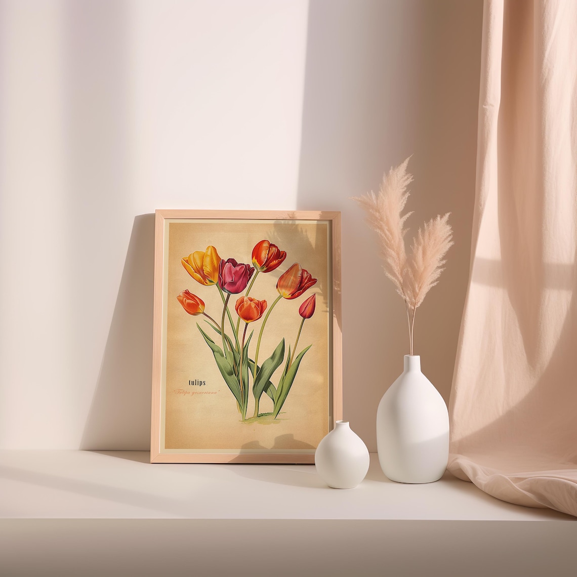 Vintage Tulips Art Print, Antique Botanical Poster - Image 2