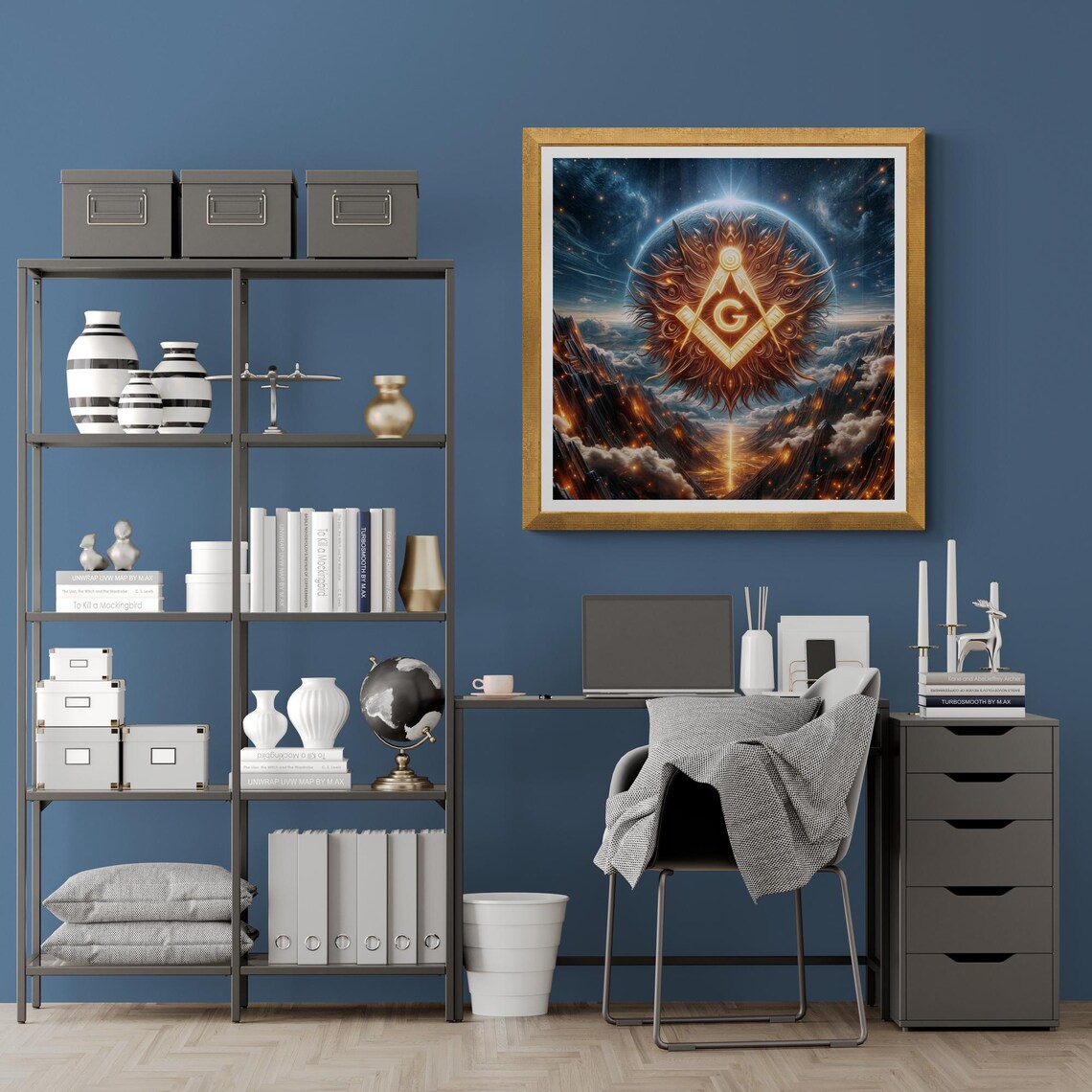 Masonic Occult Art, Esoteric Freemason Poster - Image 3