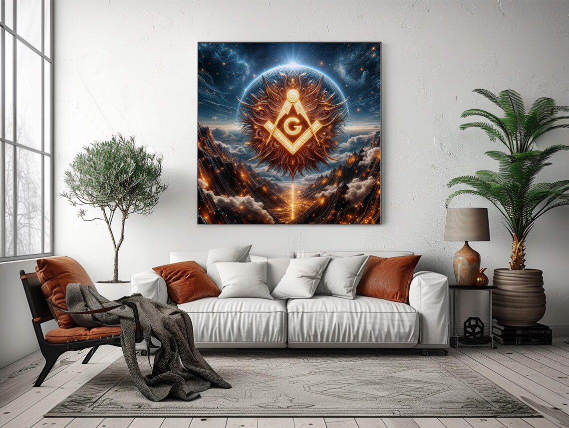 Masonic Occult Art, Esoteric Freemason Poster - Image 4
