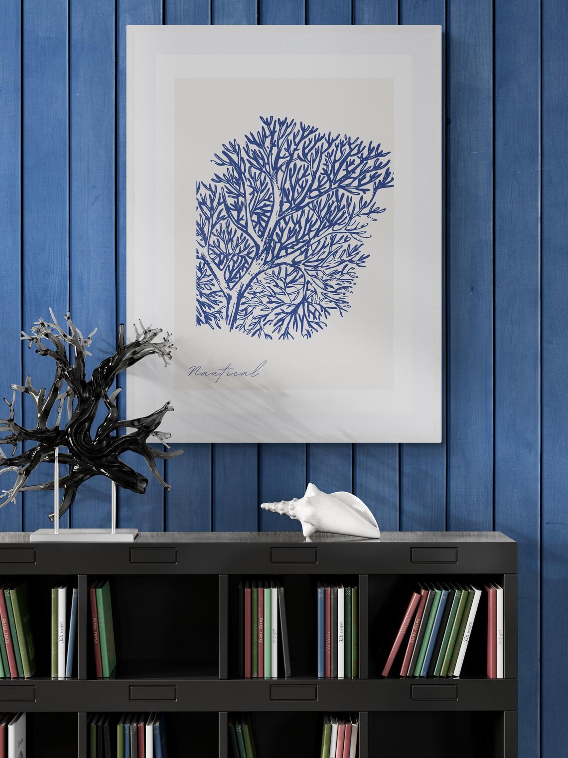 Minimalist Coral Line Drawing, Nautical Art - Image 6