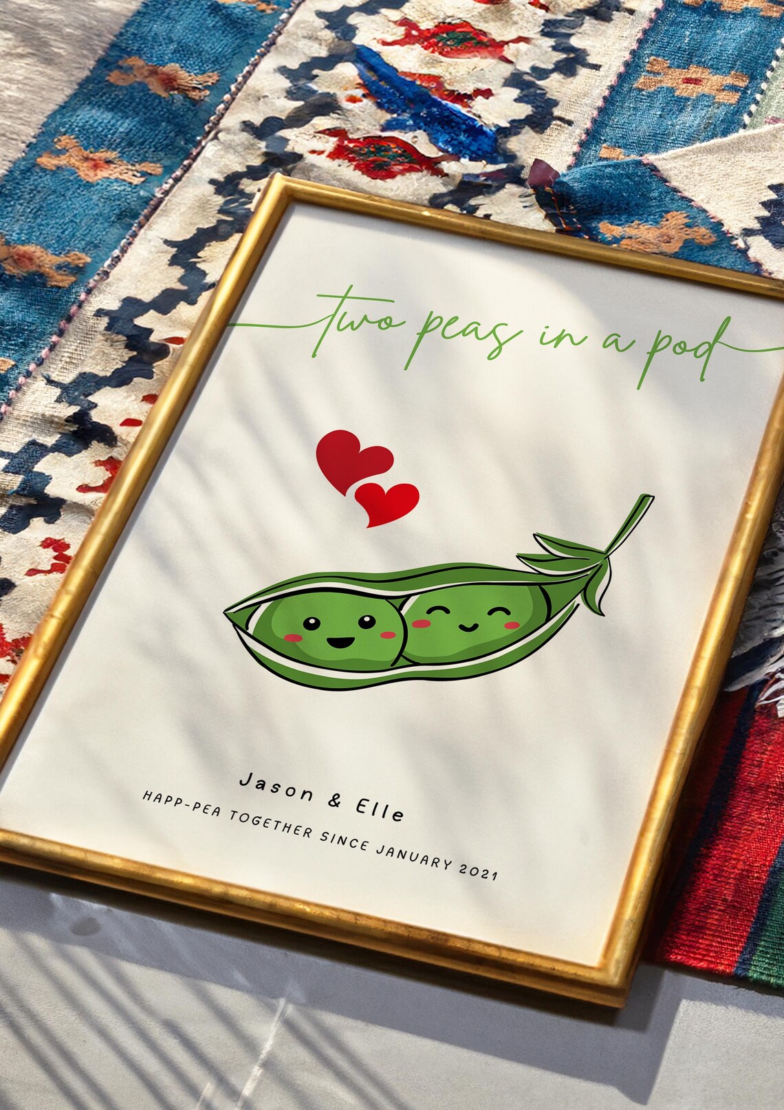 Two Peas In A Pod, Personalized Gift For Couples - Image 4