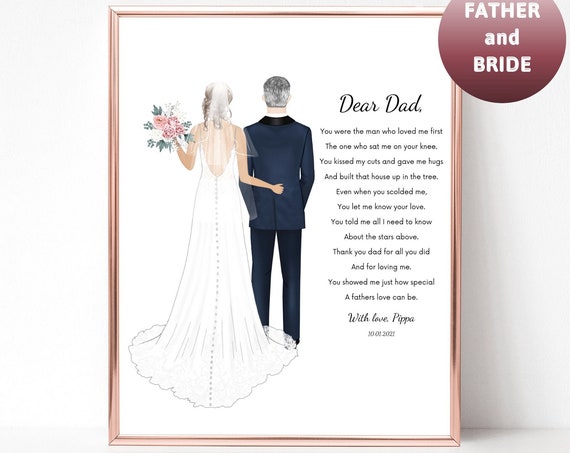 Father Of The Bride Dear Dad The Man Who Loved Me First Poster