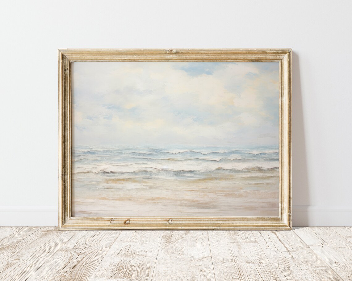 Rustic Beach Painting, Coastal Nautical Art Print - Image 2