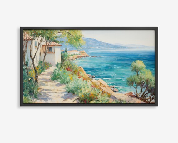 Frame Tv Art Mediterranean Frame Tv Art Art For Frame Tv Tropical Tv Art Frame Tv Artwork Art For Tv