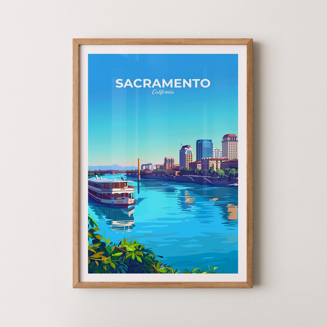 Sacramento Poster Sacramento Travel Poster Sacramento Art Print Sacramento Wall Art California Poster Gift For Travelers