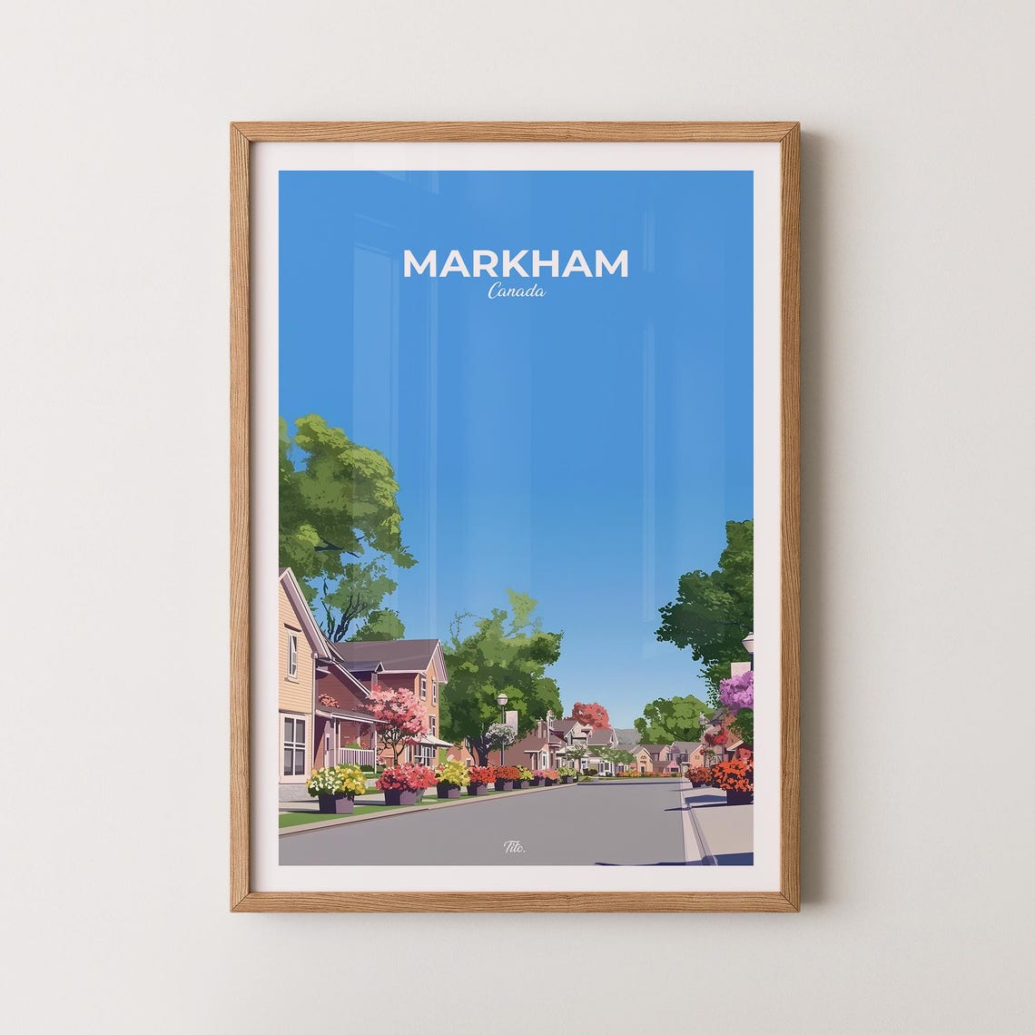 Markham Canada Heritage Village Street Flower Baskets Summer Poster