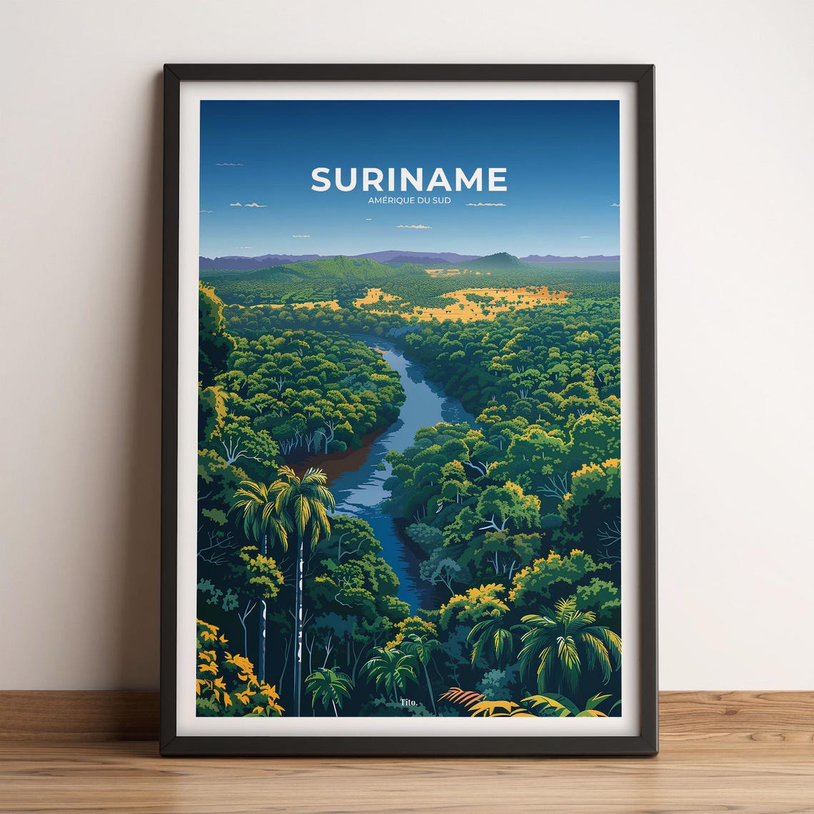 Suriname Poster Suriname Travel Poster Suriname Art Print Suriname Poster Suriname In South America Travel Gift