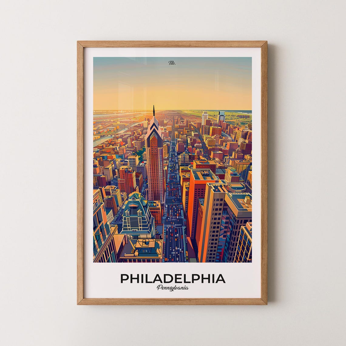 Philadelphia Poster Philadelphia Travel Poster Philadelphia Art Print Philadelphia Wall Art Pennsylvania Poster Gift For Travelers