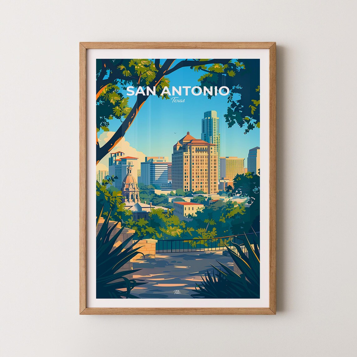San Antonio Poster San Antonio Travel Poster San Antonio Art Print San Antonio Wall Art Texas Poster Gift For Travelers