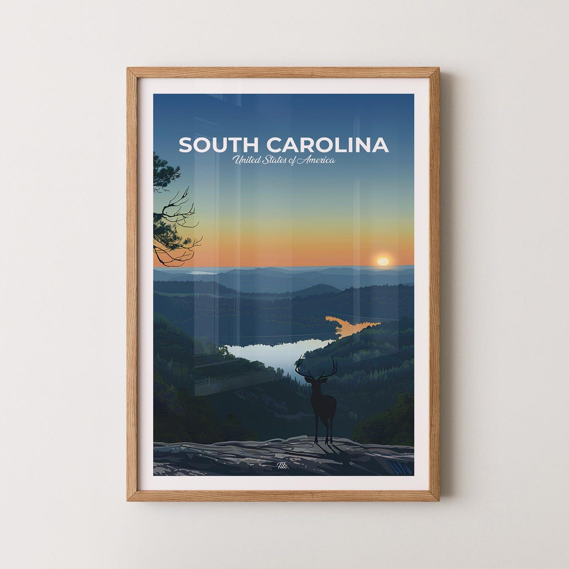 South Carolina Poster South Carolina Travel Poster South Carolina Art Print South Carolina Wall Art Usa Poster Gift For Travelers