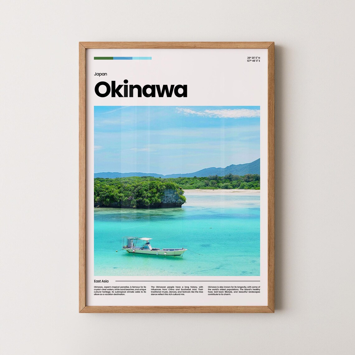 Okinawa Poster Okinawa Print Okinawa Photo Okinawa Art Japan Poster Japan Print Travel Poster Gift