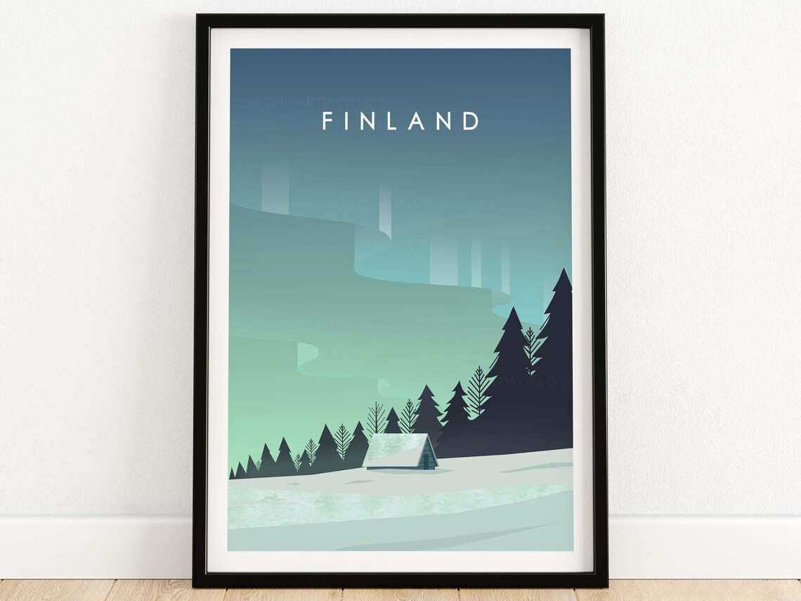 Finland Travel Poster, Scandinavian Print - Image 4