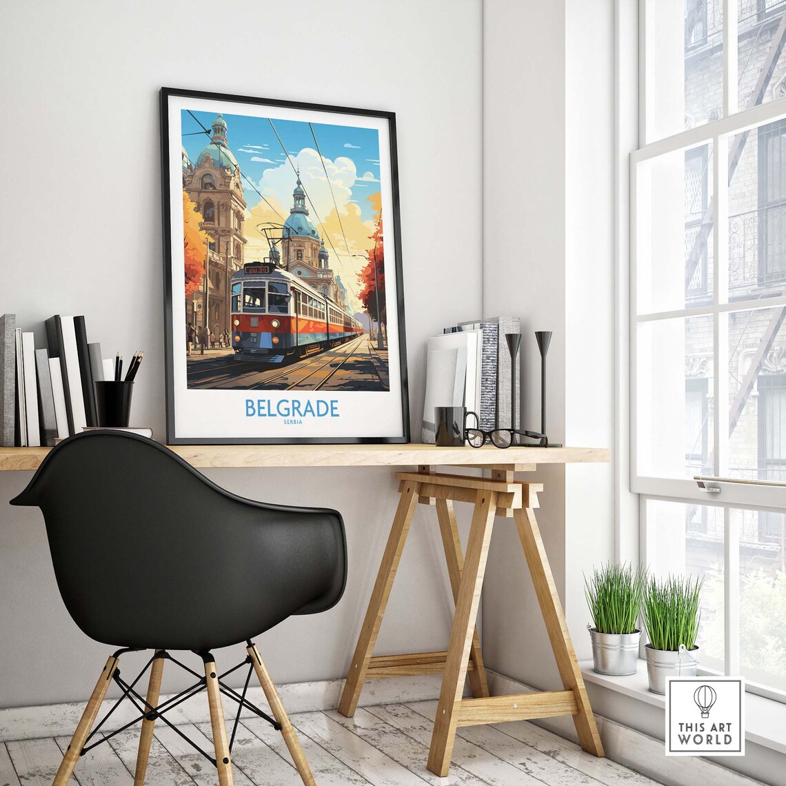 Belgrade Travel Poster, European City Art Print - Image 4