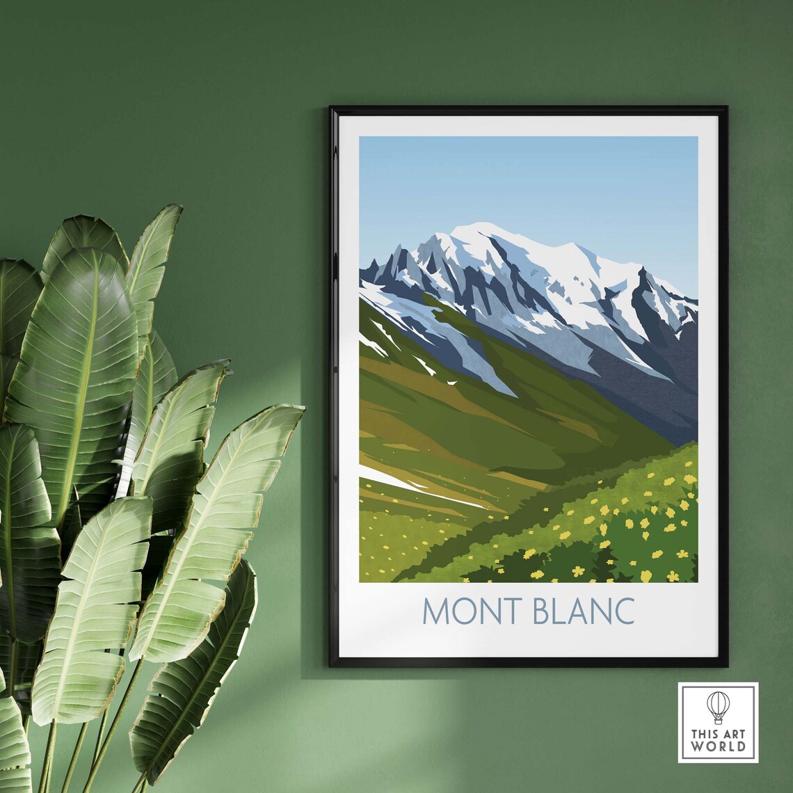 Mont Blanc Vintage Travel Poster Art Print - Image 2