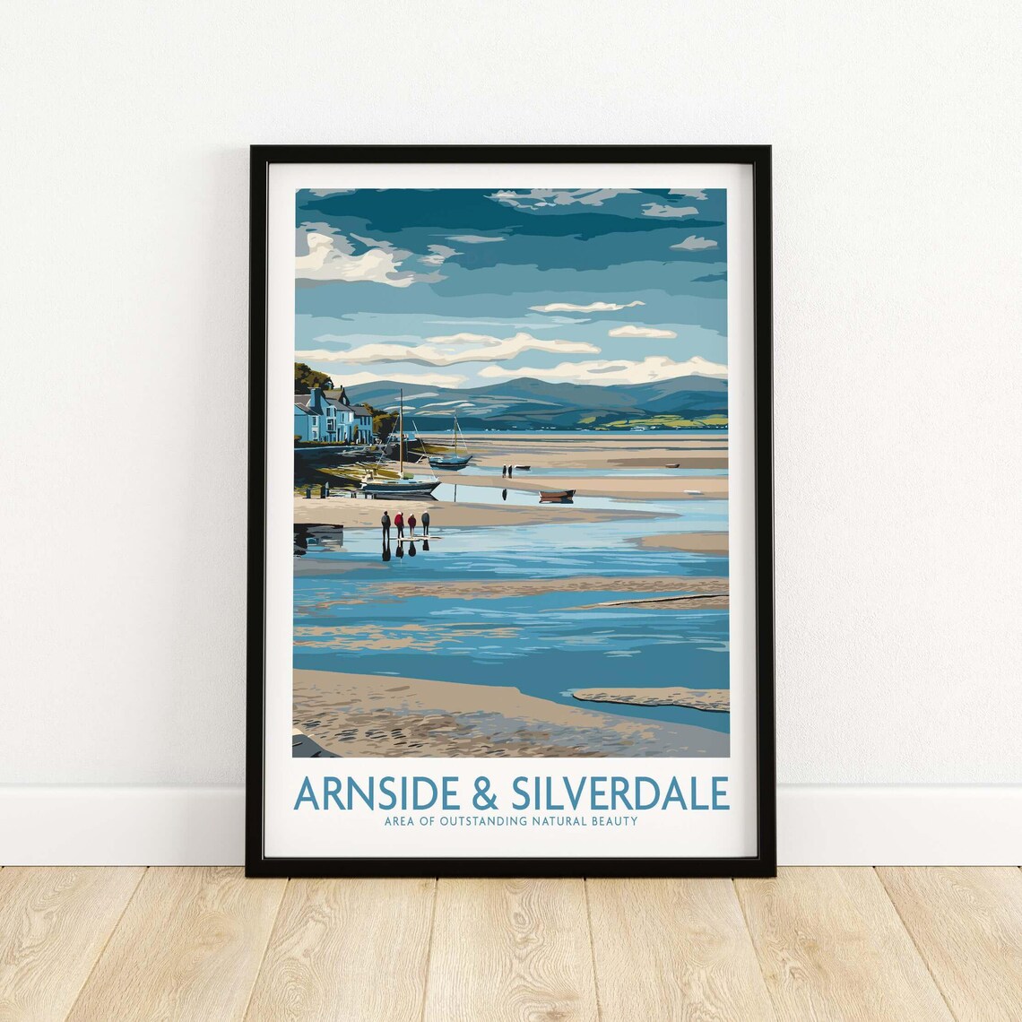 Arnside and Silverdale English Coast Estuary Vintage Travel Poster